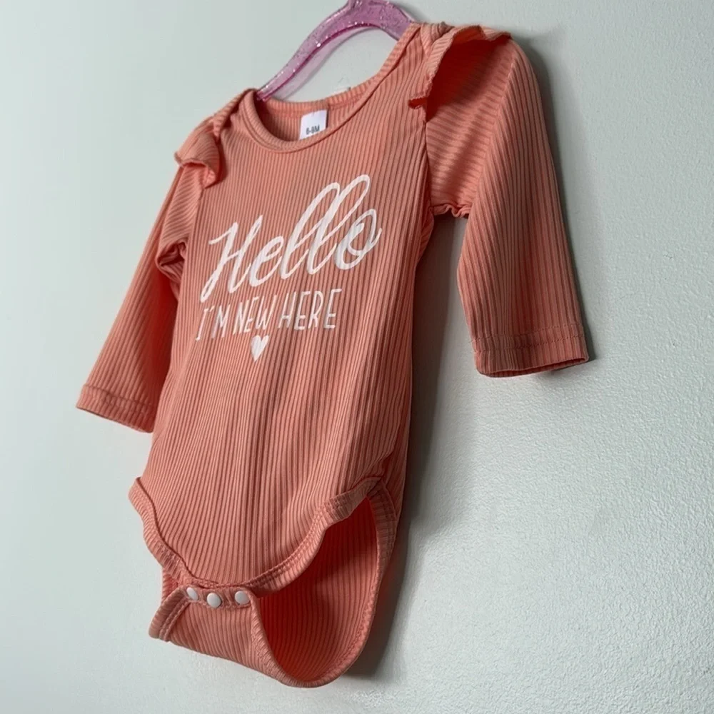 Long sleeve onesie with matching bell bottom pants